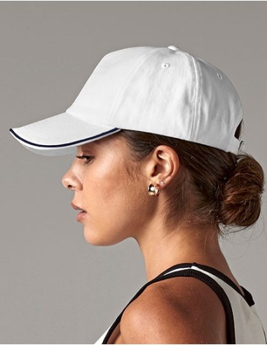 B-B25c-Authentic 5 Panel Cap - Piped Peak